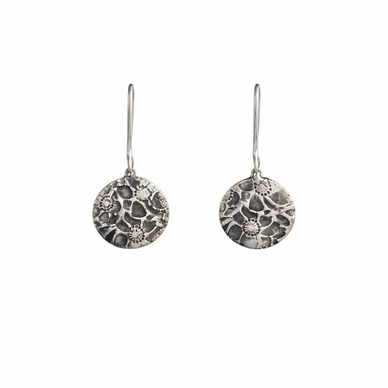 Silver Floral Earrings