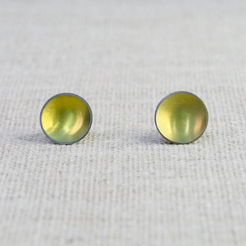Mini Gold Dome Stud Earrings