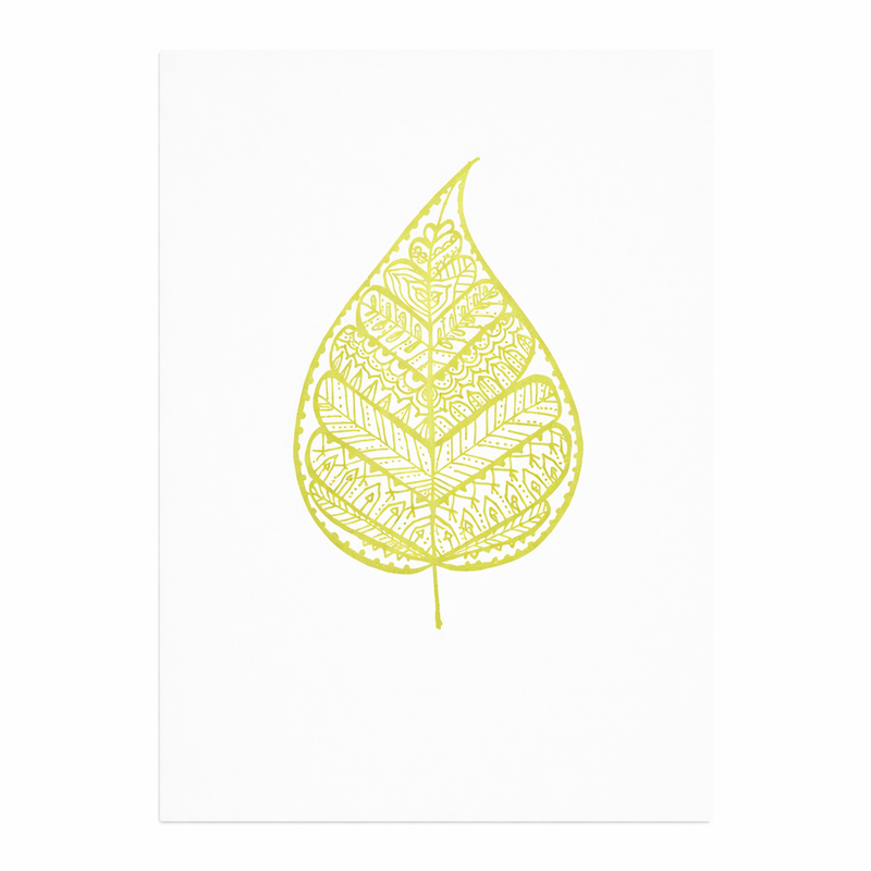 Buddha Leaf Greeting Card
