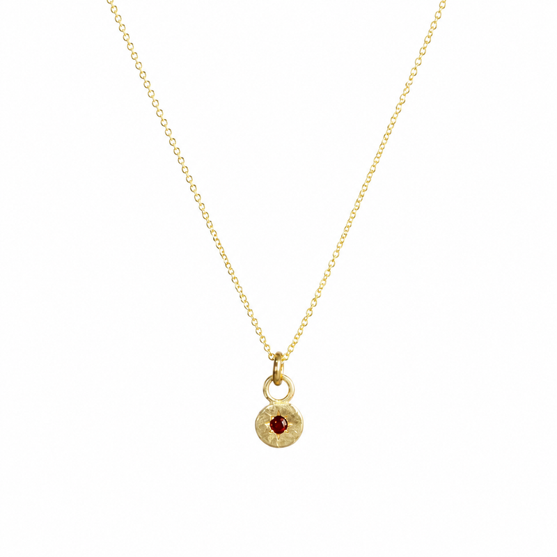 Yellow Gold Ruby Samantha Necklace