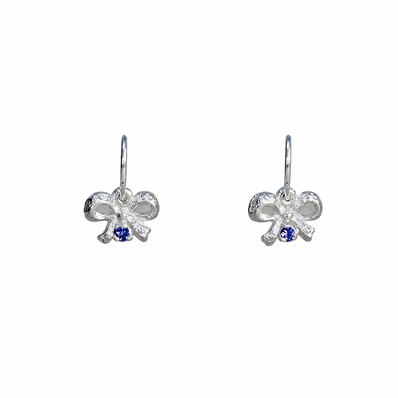 Bow My! Gem Hoop Earrings