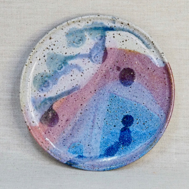 Small Glazed Stoneware Plate