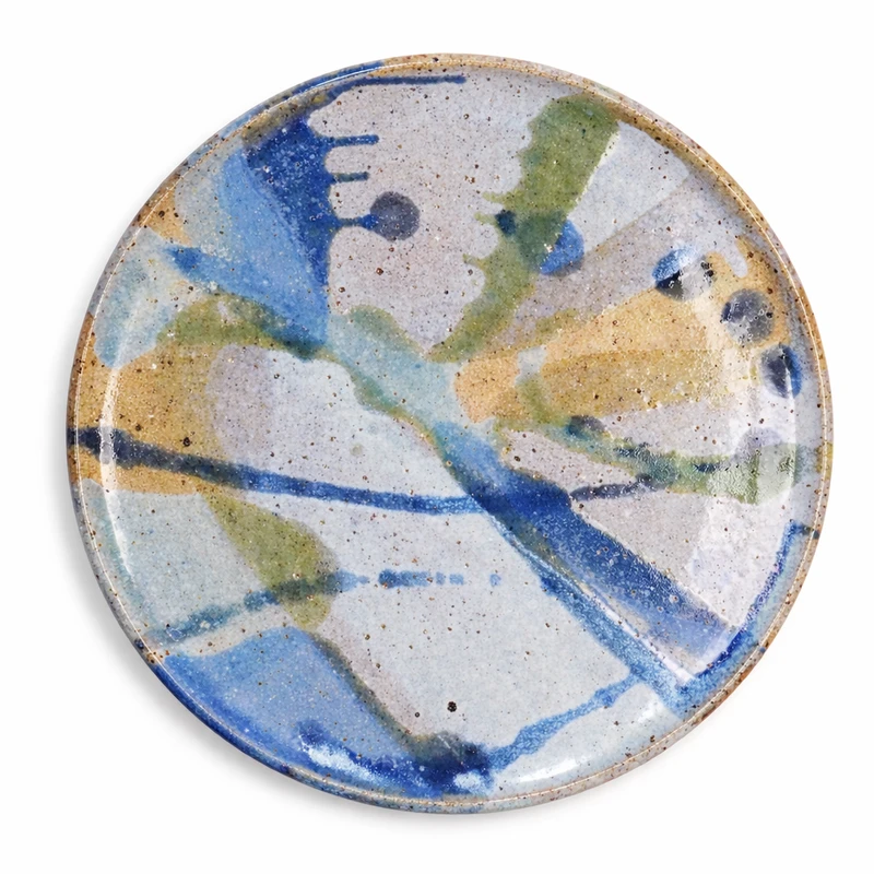 Large Glazed Stoneware Plate