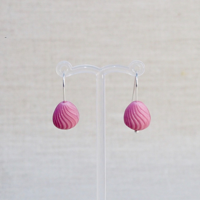 Dusty Pink Swirl Earrings