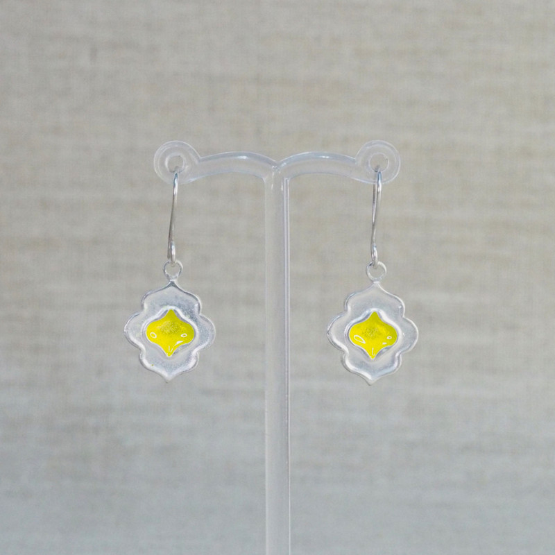 Morocco Yellow Enamel Earrings