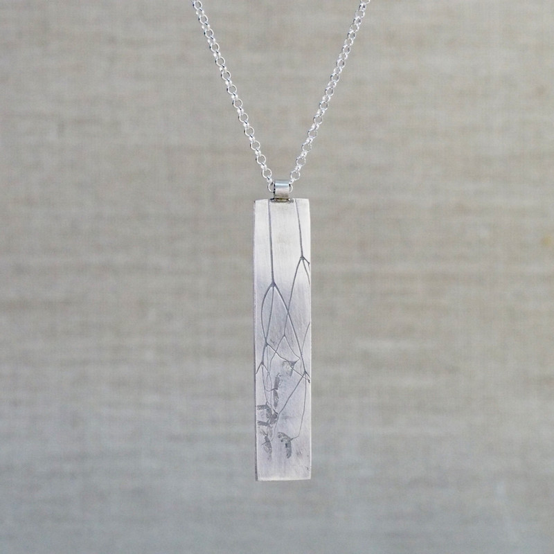 Silver Wild Grass Necklace