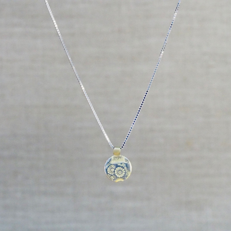 Gold Small Flower Charm Necklace