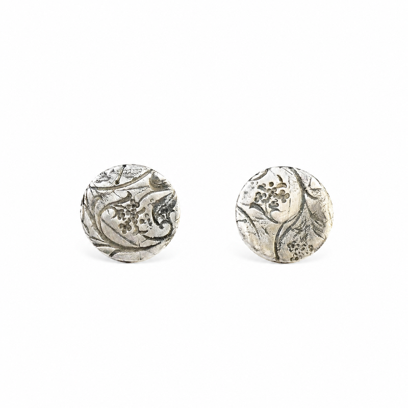 Silver Swirl Stud Earrings