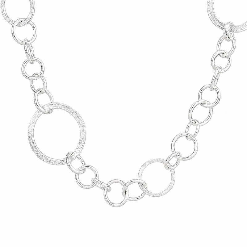 Handmade Silver Flat Link Chain