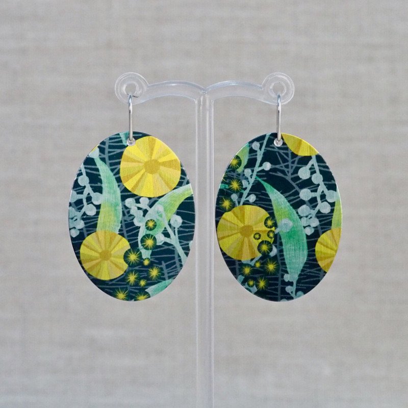 Wattle Large Oval Earrings