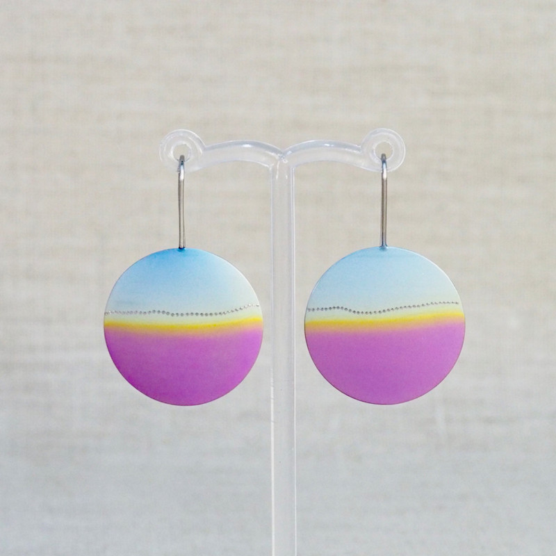 Small Island Sunset Super Shield Earrings