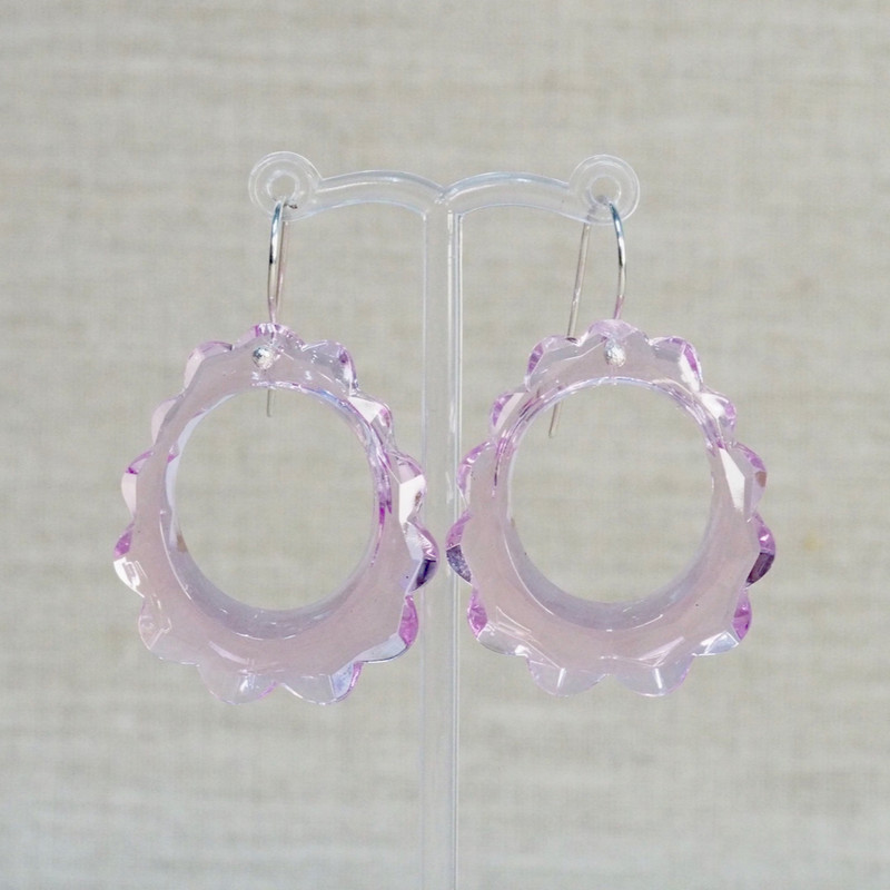 Lilac Acrylic Frill Earrings