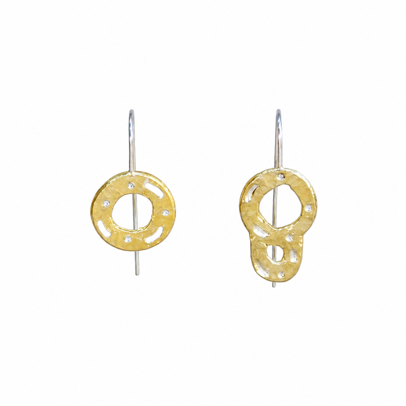 Golden Abstract Earrings