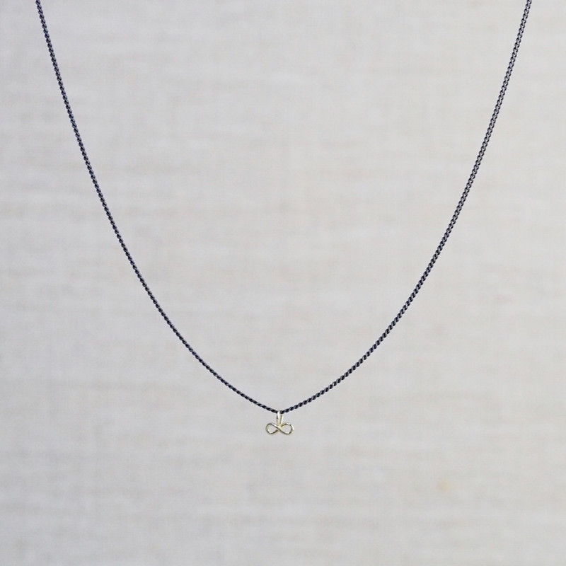 Gold Infinity Micro Charm Necklace