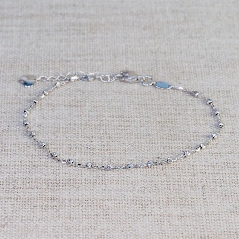 White Gold Disco Ball Bracelet