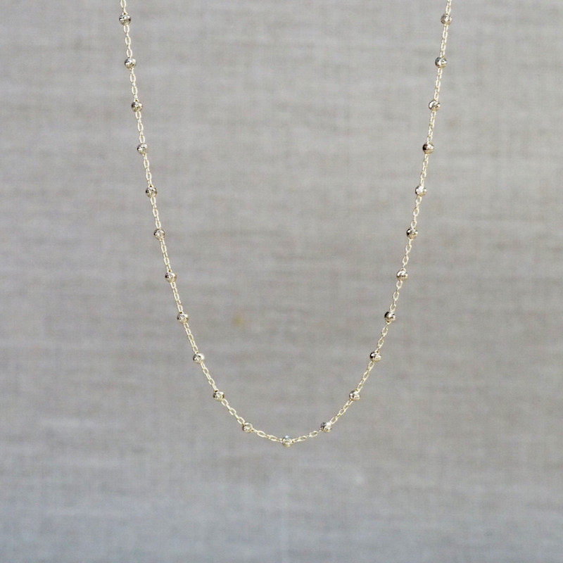 Yellow Gold Disco Ball Necklace