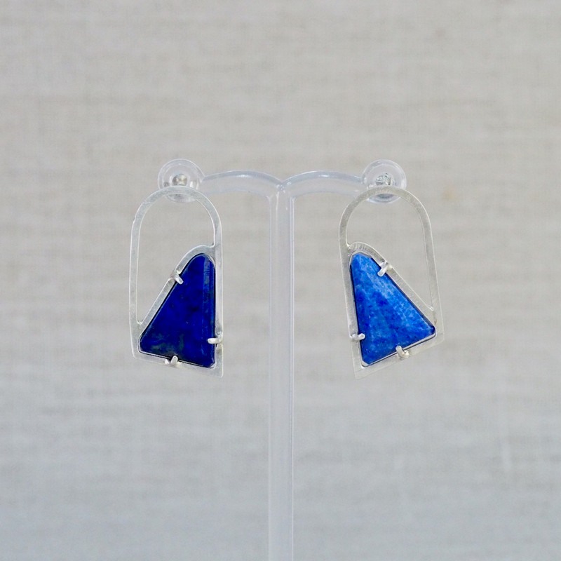 Lapis Loop Arch Earrings