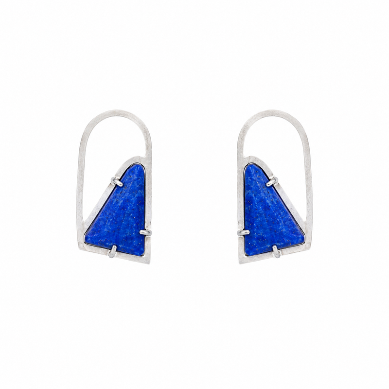 Lapis Loop Arch Earrings