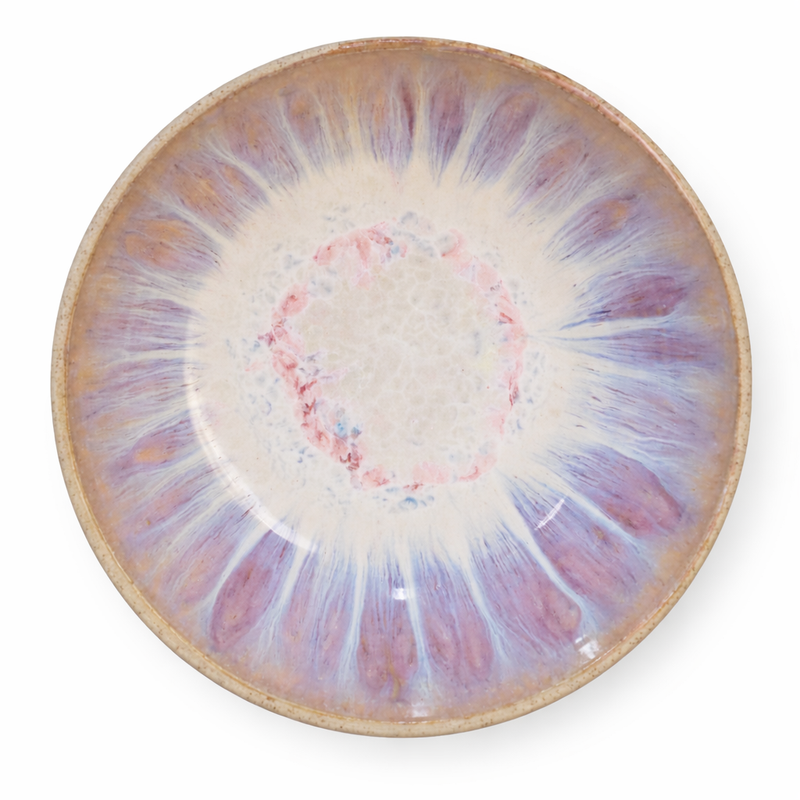 Apricot & Violet Iris Glazed Dish