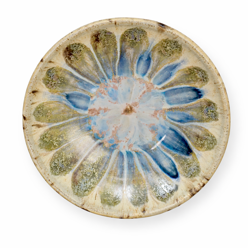 Moss & Blue Iris Glazed Dish