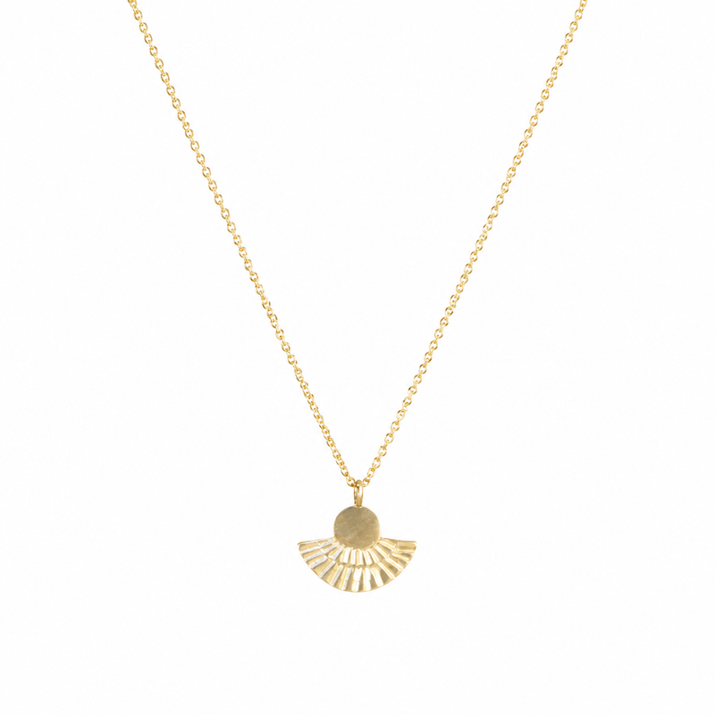 Gold Fan Out Necklace