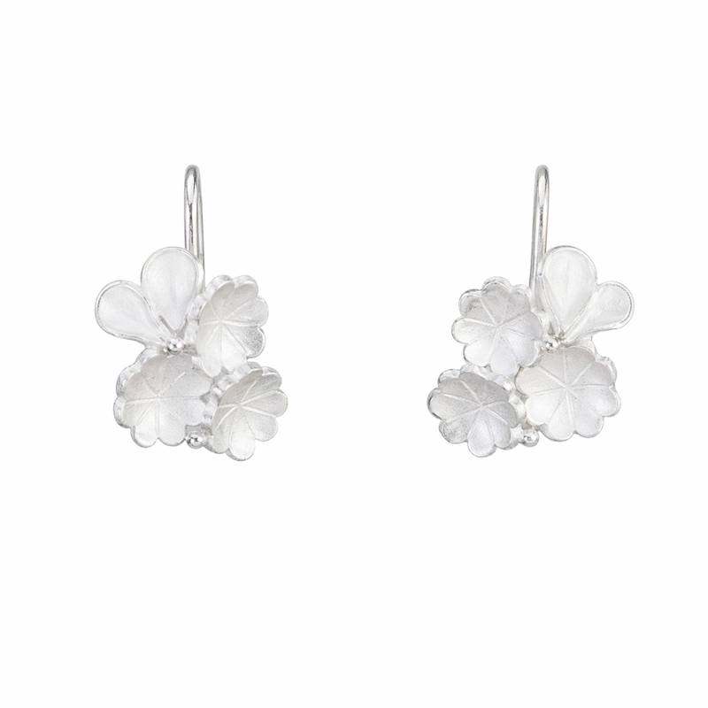 Silver Gathering Blooms Earrings