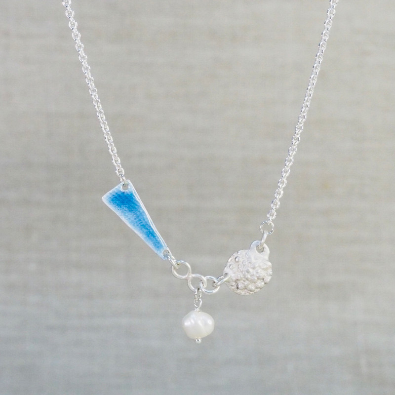 Blue Enamel Artefact Necklace