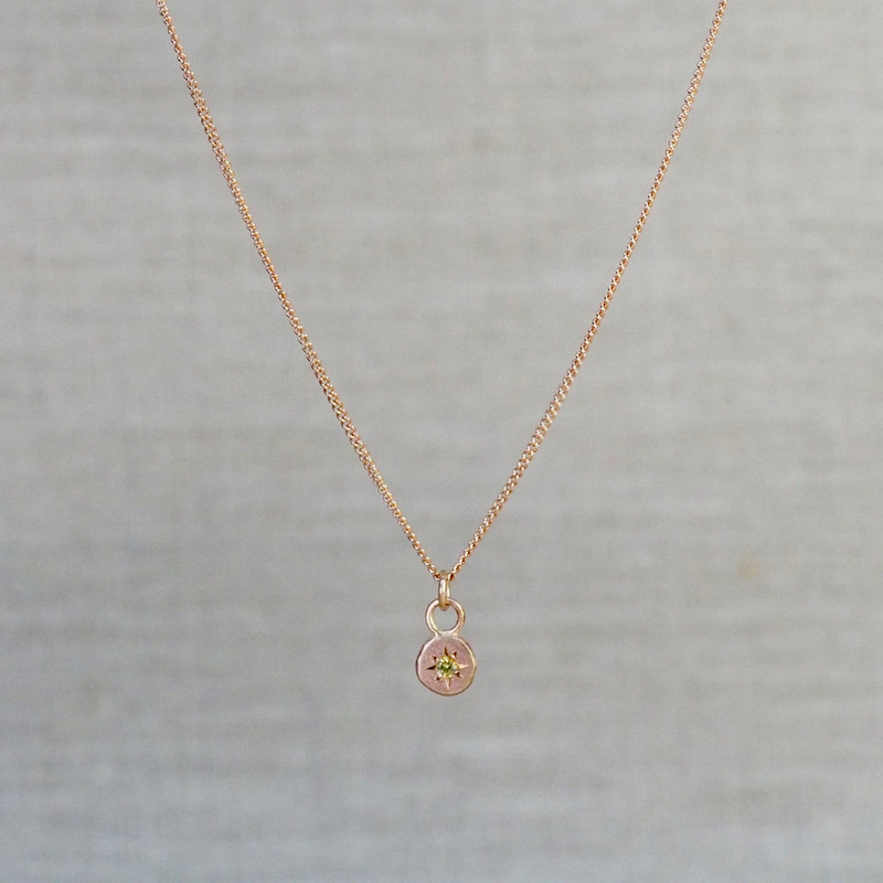 Rose Gold Sapphire Samantha Necklace