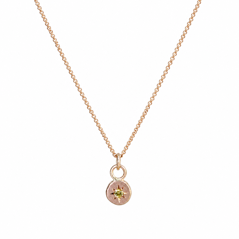 Rose Gold Sapphire Samantha Necklace