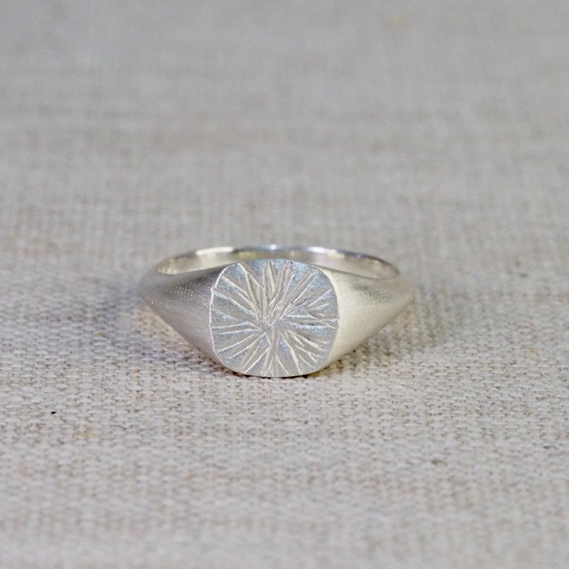 Petite Cushion Textured Ring