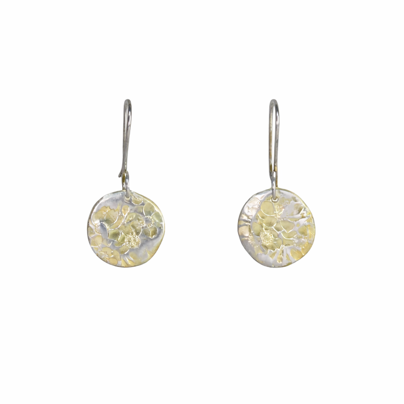 Yellow Gold Flower Earrings