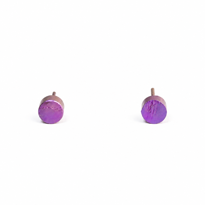 Purple Texture Spot Stud Earrings
