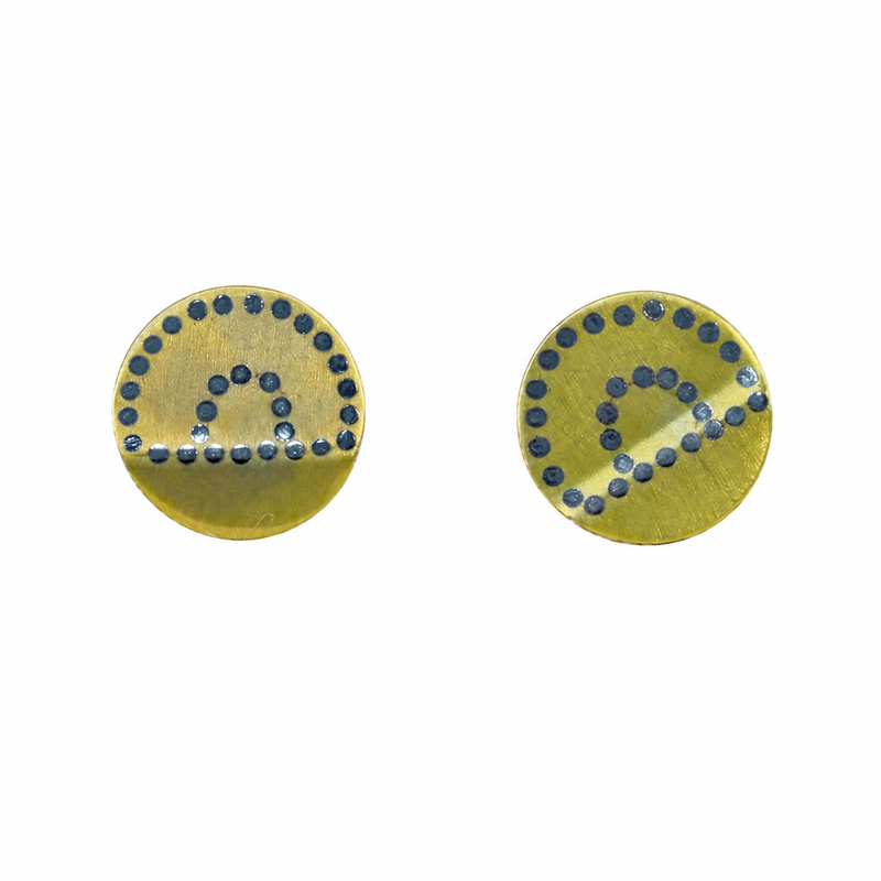 Small Gold Fold Stud Earrings