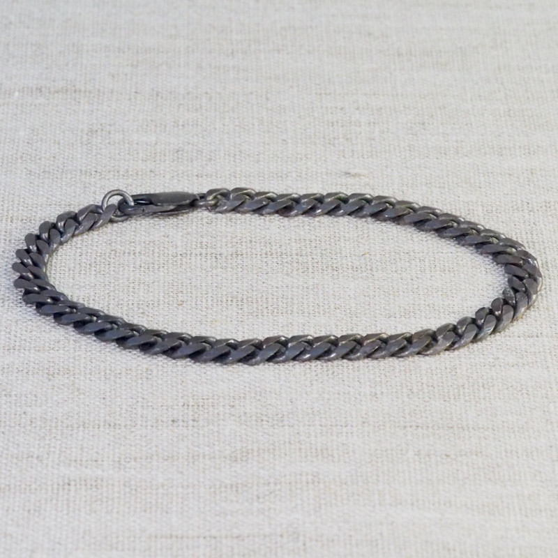 Silver Chunky Curb Chain Bracelet