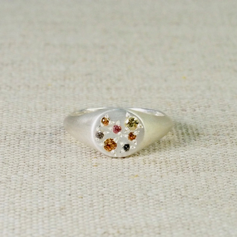 Petite Spring Sapphire Signet Ring