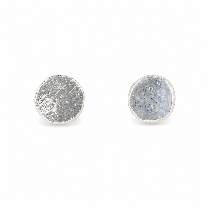 Silver Spot Stud Earrings