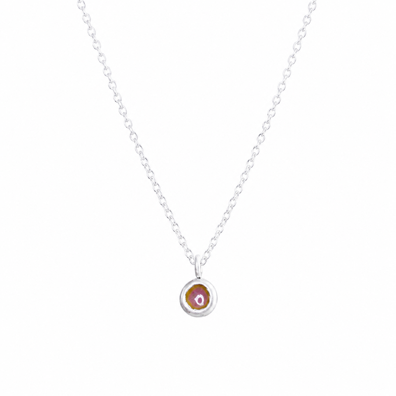 Orchid Mod Circle Necklace