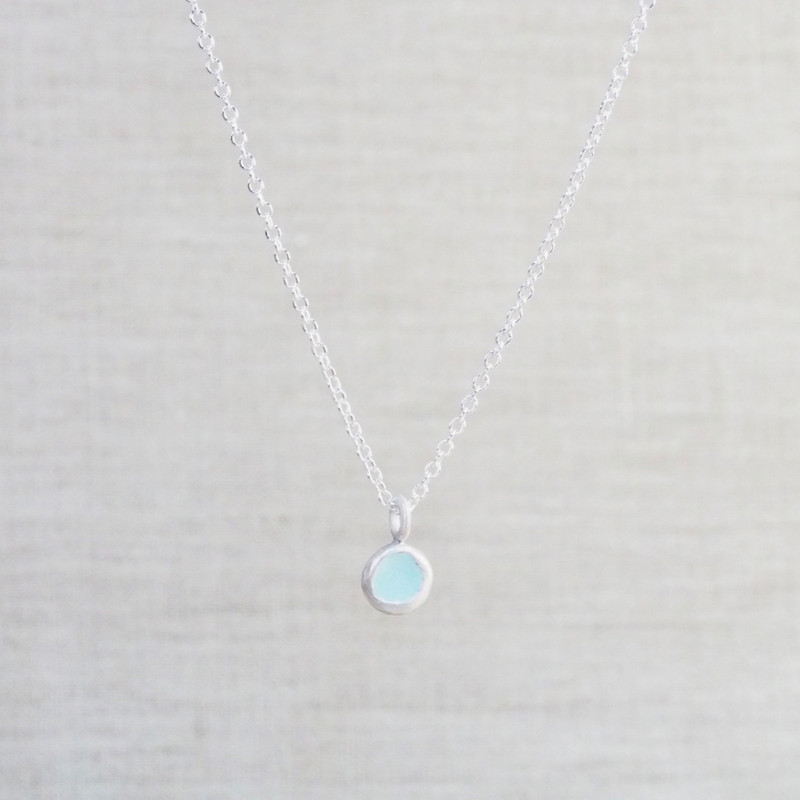 Aqua Mod Circle Necklace