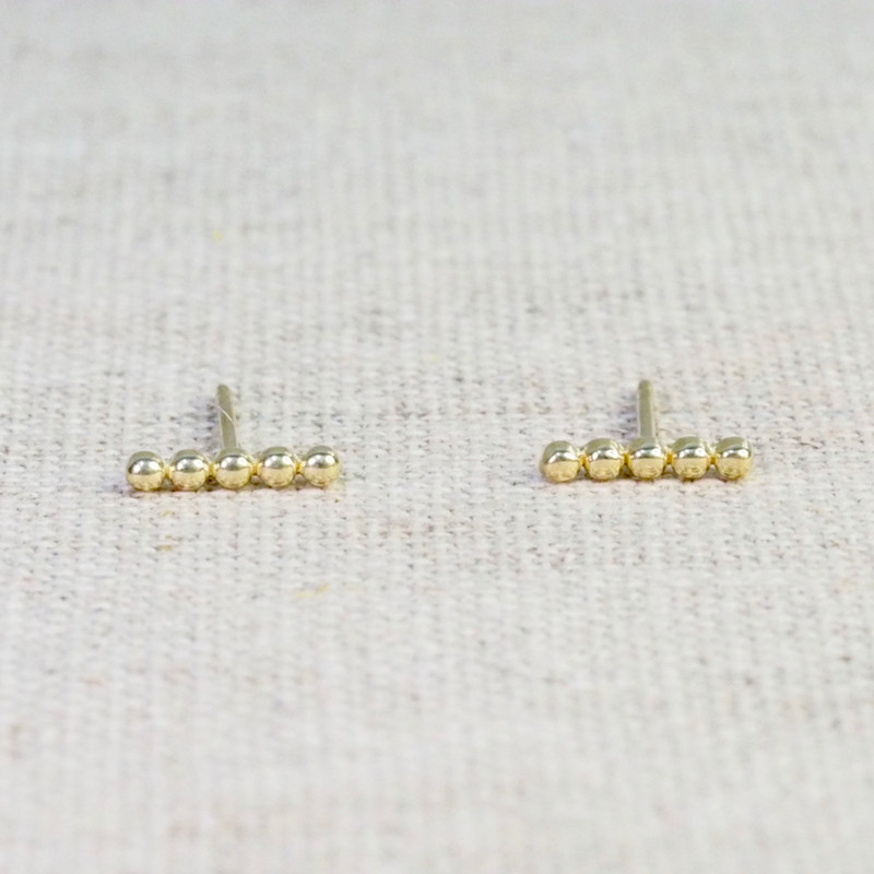 Yellow Gold Spheres Earrings
