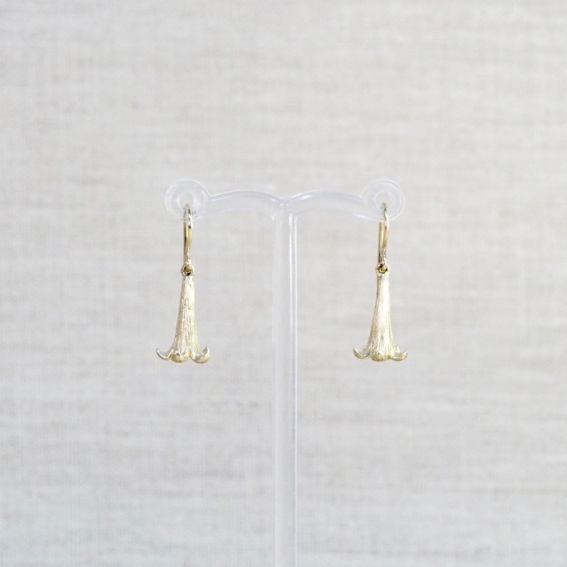 Gold Brugmansia Earrings
