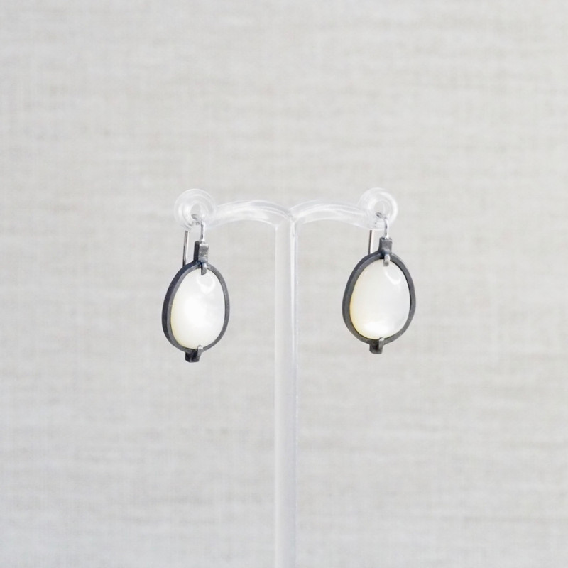 Mother of Pearl Inclusion Earrings