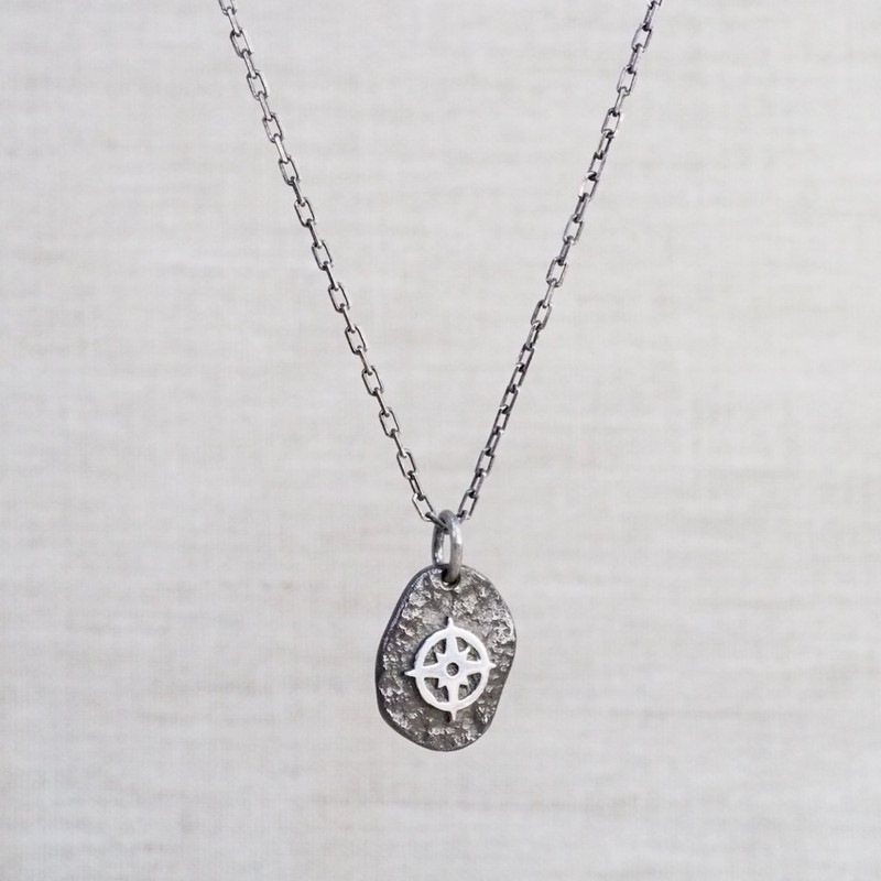Terra Black Compass Necklace