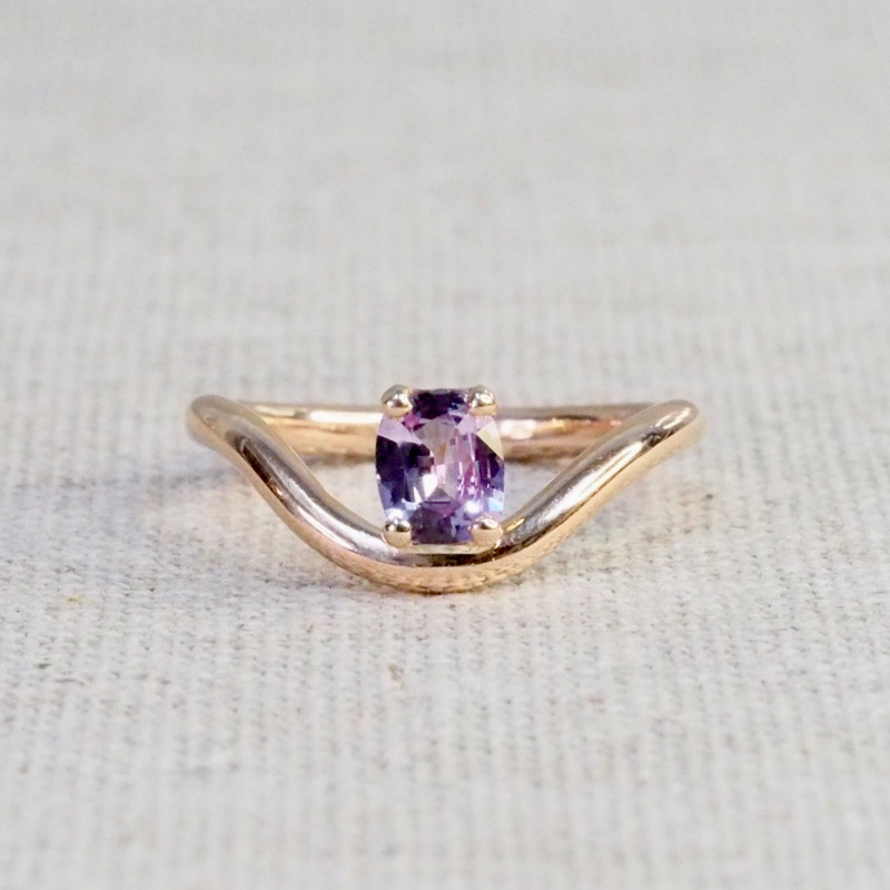 Purple Sapphire Wave Ring
