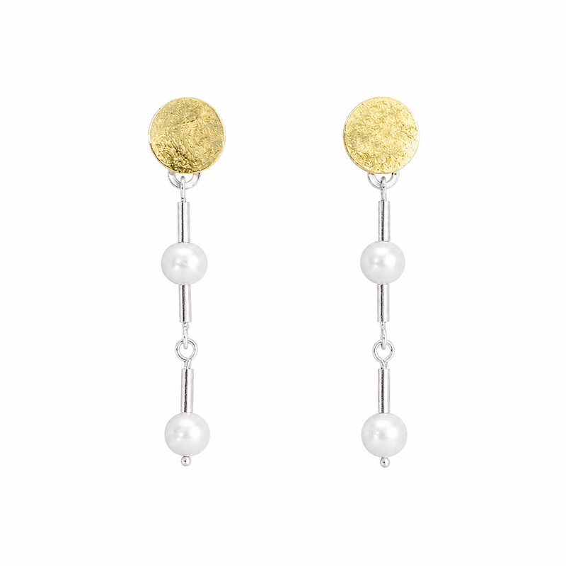 Minimalist Double Pearl Earrings