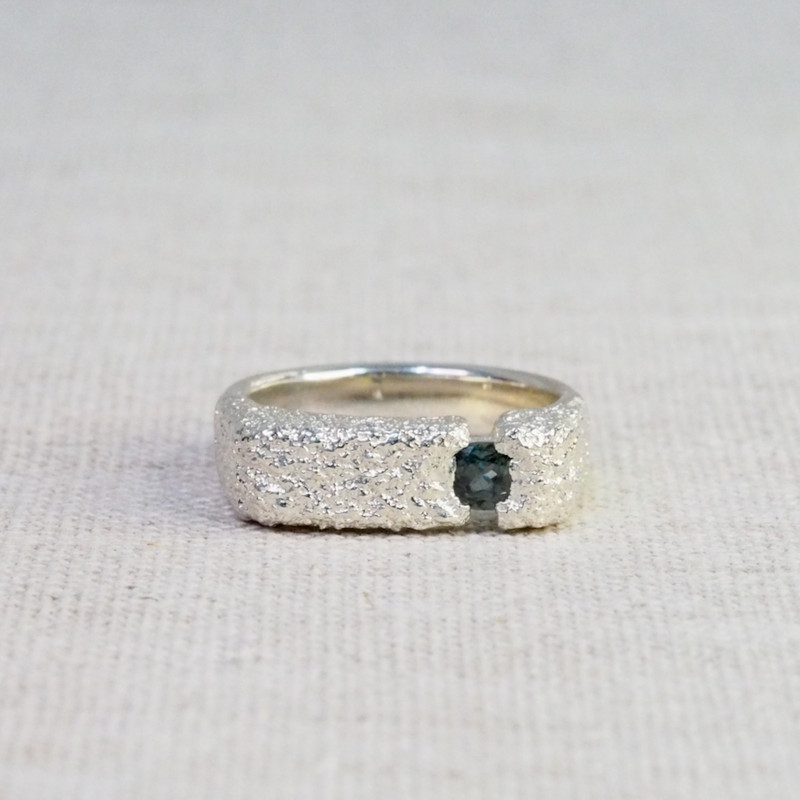 White Gold Montes Olympus Sapphire Ring