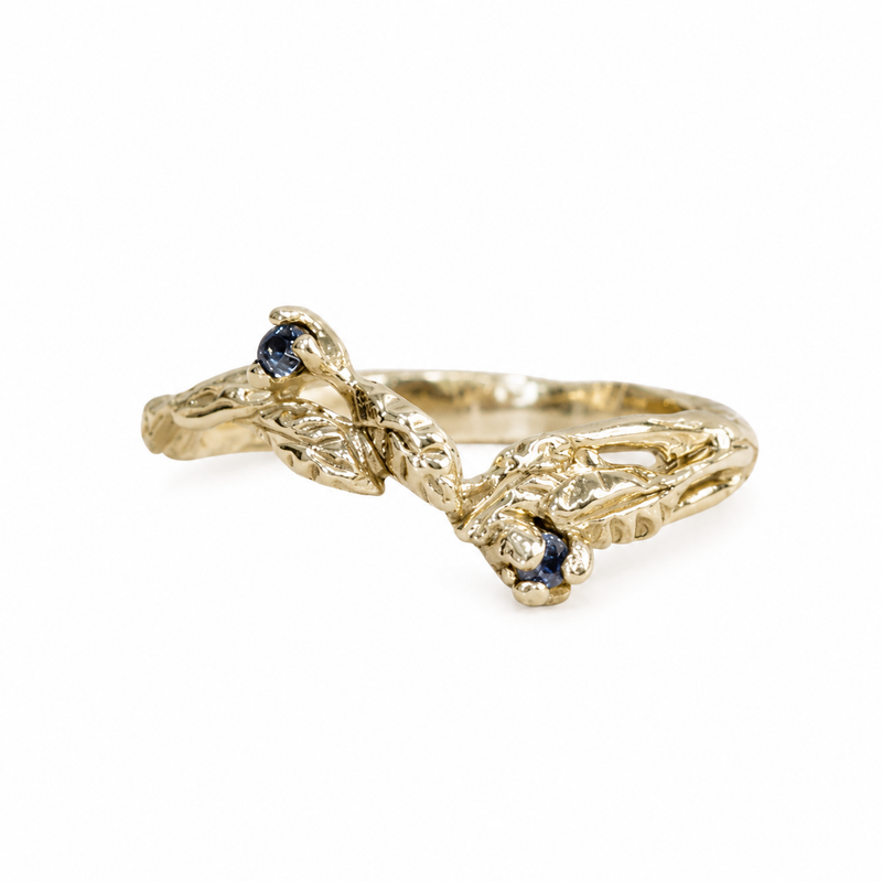 Arched Willow Sapphire Ring