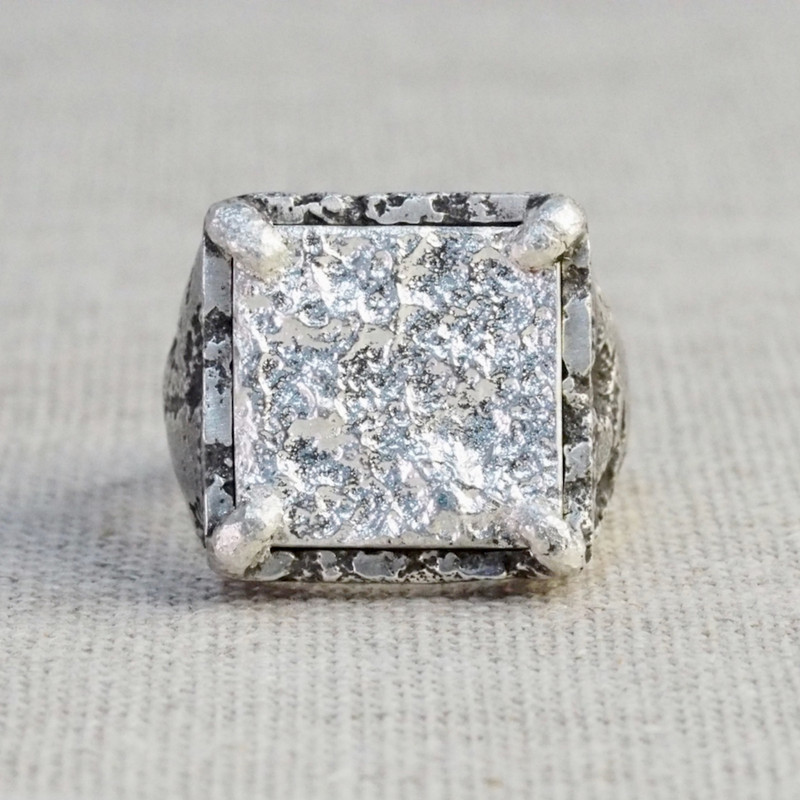 Silver Terra Square Ring