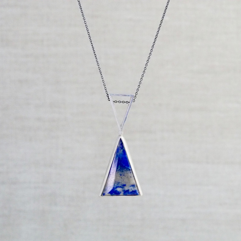 Triangular Lapis Necklace