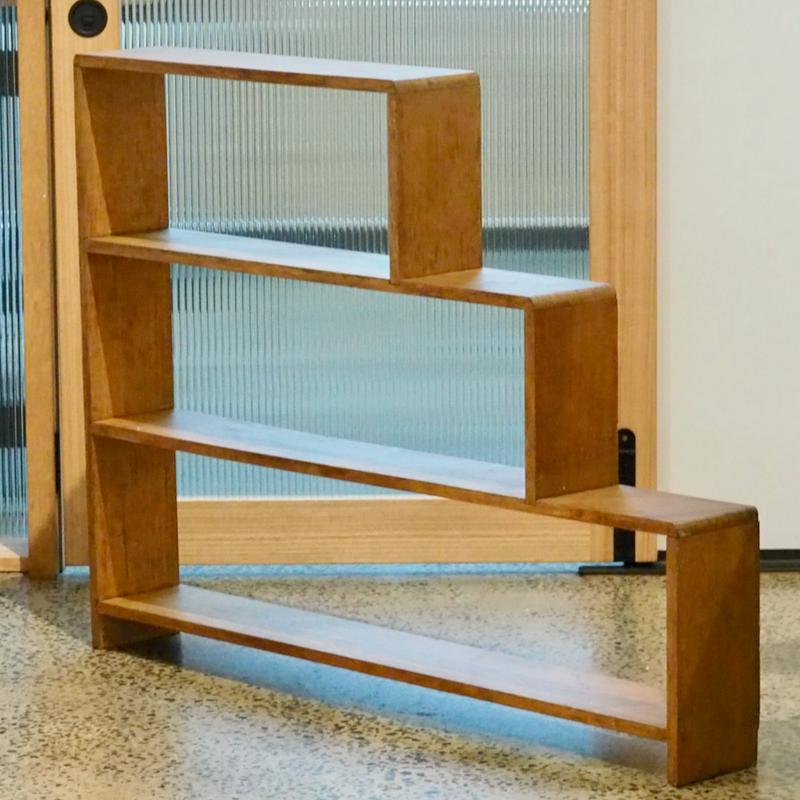 Large Hardwood Step Shelf