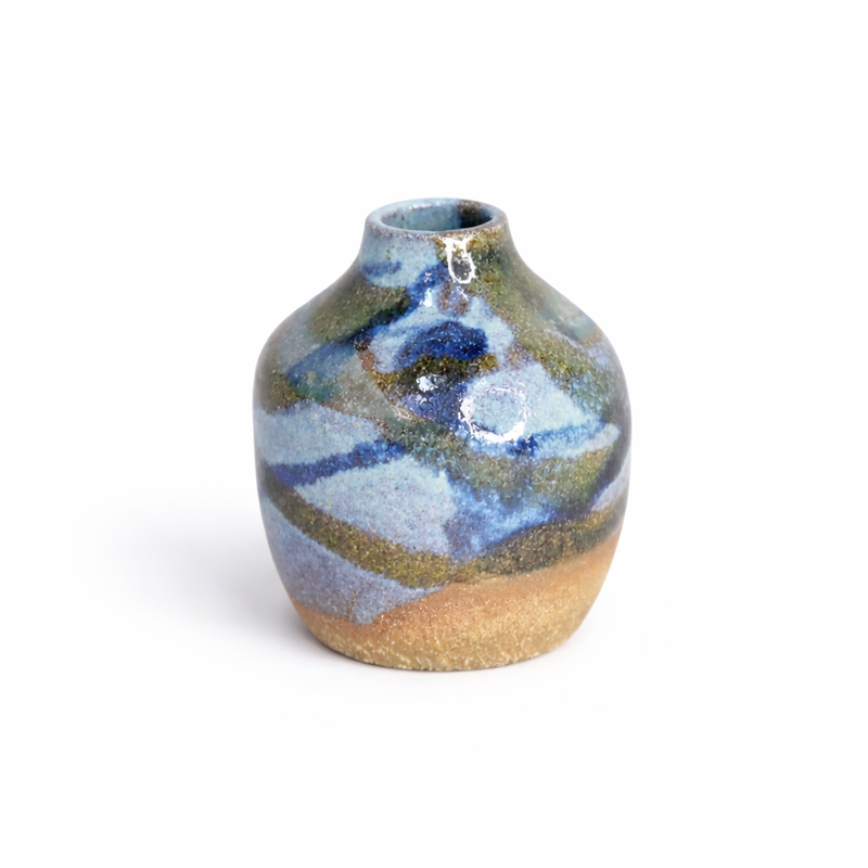 Glazed Stoneware Bud Vase
